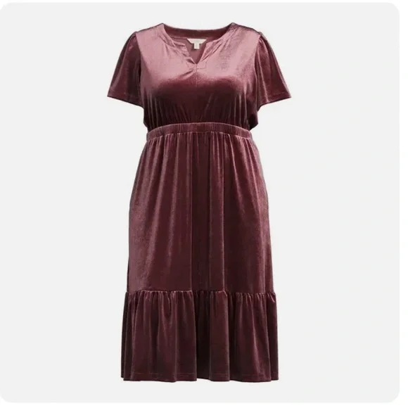 knee length dresses for ladies Plum Velvet Off The Shoulder Midi Dress With Frill Hem  AX Paris